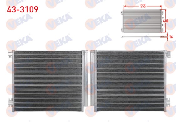 VEKA 43-3109 Klima Radyatörü