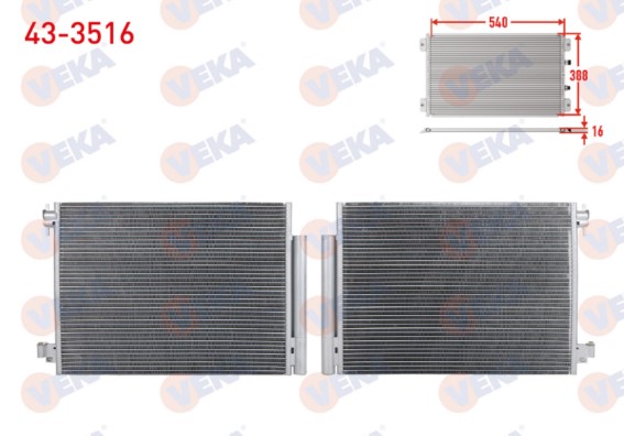 VEKA 43-3516 Klima Radyatörü