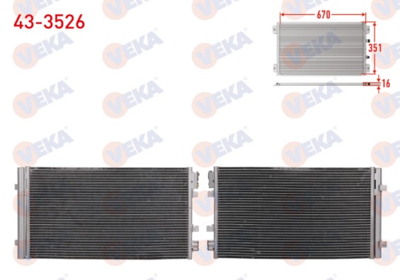 VEKA 43-3526 Klima Radyatörü