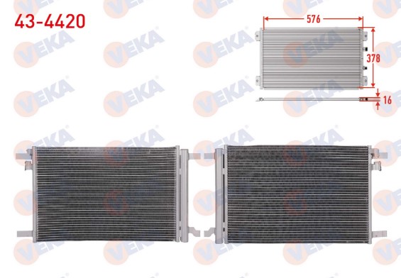 Veka 43-4420 Klima Radyatörü